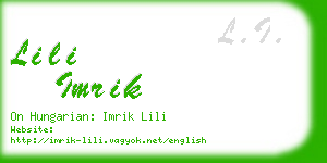 lili imrik business card